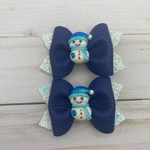 Set of Snowman Bows
